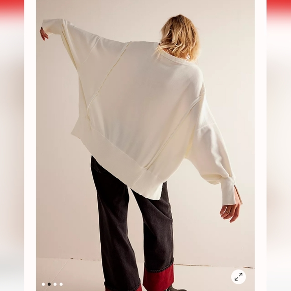NWT FREE PEOPLE CAMDEN NEW YORK OVERSIZED PULLOVER Sweatshirt - Picture 5 of 10
